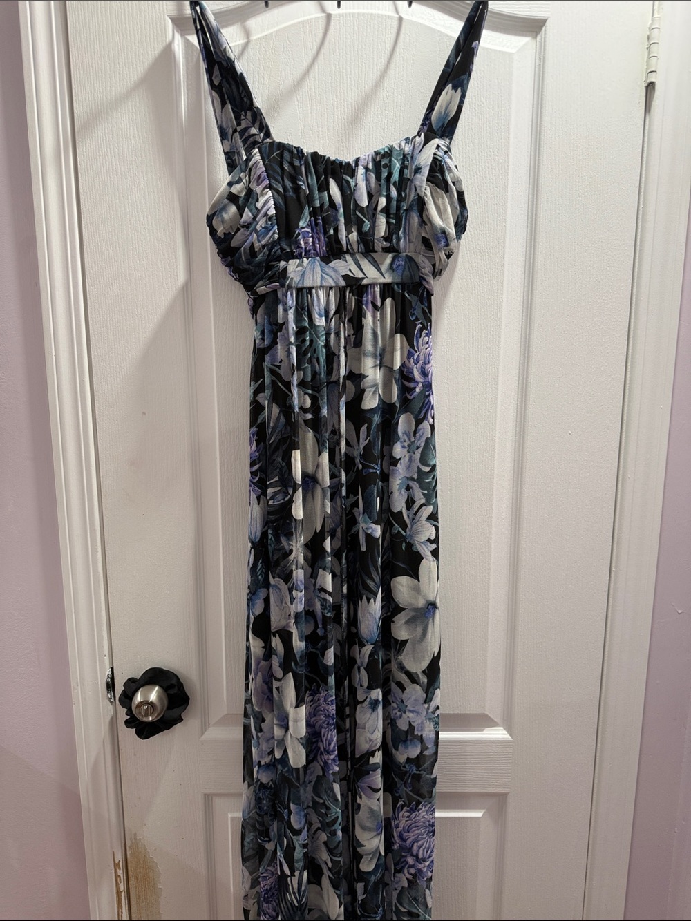 Laura Petites Ruffle Floral Maxi Dress Size 12 NWT